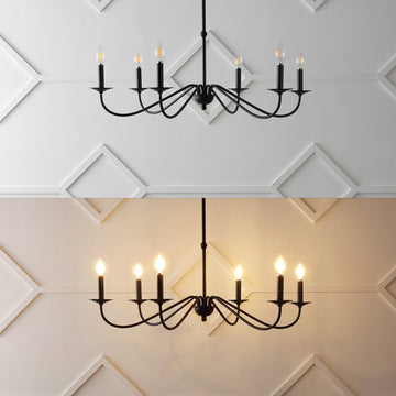 Wicklow 34.75" Bohemian Farmhouse Iron LED Chandelier